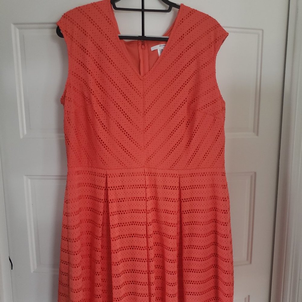 Eyelet Jersey Knit Dress